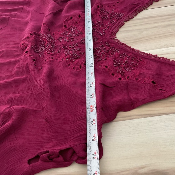 Free People Delphine Embellished Plum Purple Slip Dress Size Medium - Picture 14 of 14